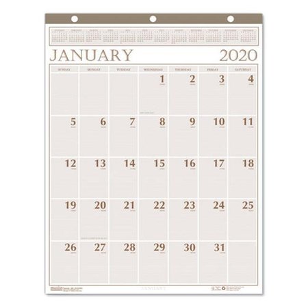 HOUSE OF DOO House of Doo HOD380 20 x 26 in. 2020 Leatherette Binding Recycled Large Print Monthly Wall Calendar 380